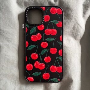 Casetify Cherry Design Phone Case - Black and Red